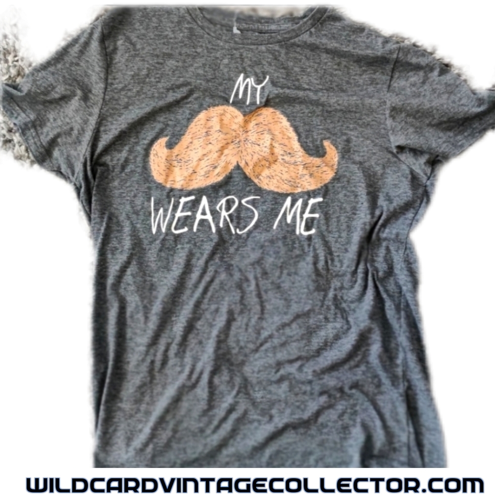 Moustache wears me t shirt size large